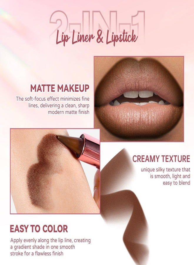 Noerrors Berry Lip Kit with Gradient Lip Liner and Glowing Lip Oil, Moisturizing Grape Purple Lip Gloss & Dark Brown Matte Lip Crayon Pen Combo Duo Set, Plumping Glossy Liquid Lipstick Lip Care Makeup - Image 4